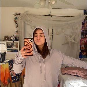 Size medium blue waffle sweatshirt